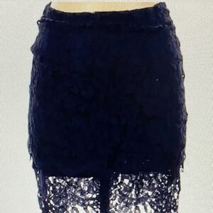 Lulu’s navy blue lace skirt